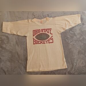 Vintage Ohio State Buckeyes T-shirt Size Medium Half Sleeve Jersey Style OSU